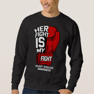 Sweatshirt Son combat est mon combat cardiopathie maladie cor