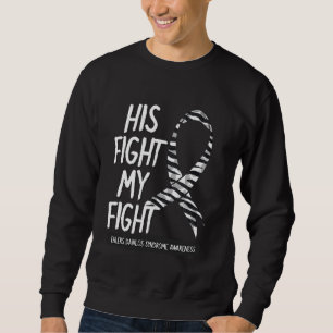 Sweatshirt Son Combat Est Mon Combat Ehlers Danlos Zebra Stri