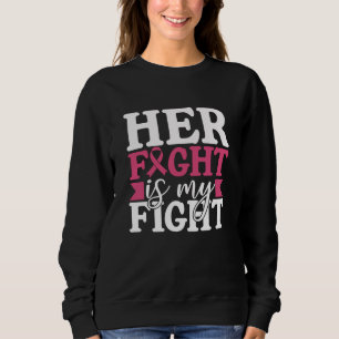 Sweatshirt Son combat ma famille de combat jumelage cancer du
