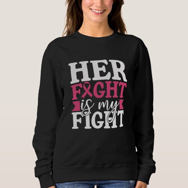 Sweatshirt Son combat ma famille de combat jumelage cancer du (Devant)
