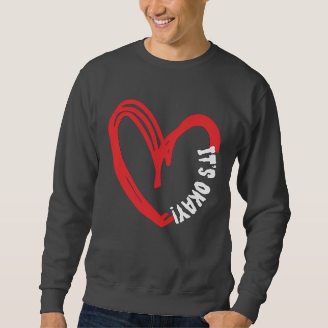 Sweatshirt son ok Coeur esthétique, belle paix mentale (Devant)
