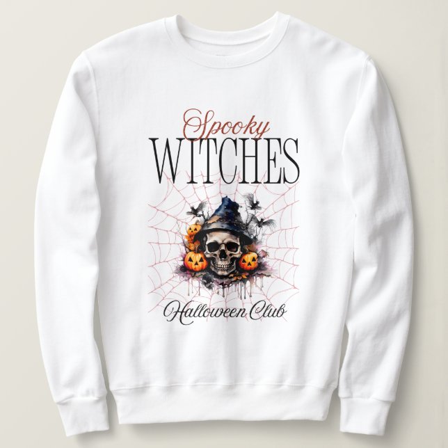 Sweatshirt Sorcières Éffrayantes d'Halloween (Design devant)
