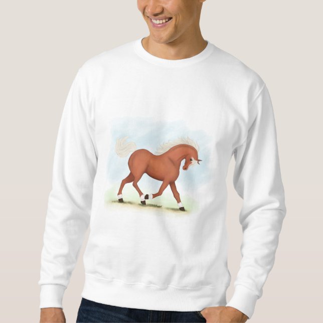 Sweatshirt Sorrel Horse Avec Blaze & Chaussettes Equestrio (Devant)
