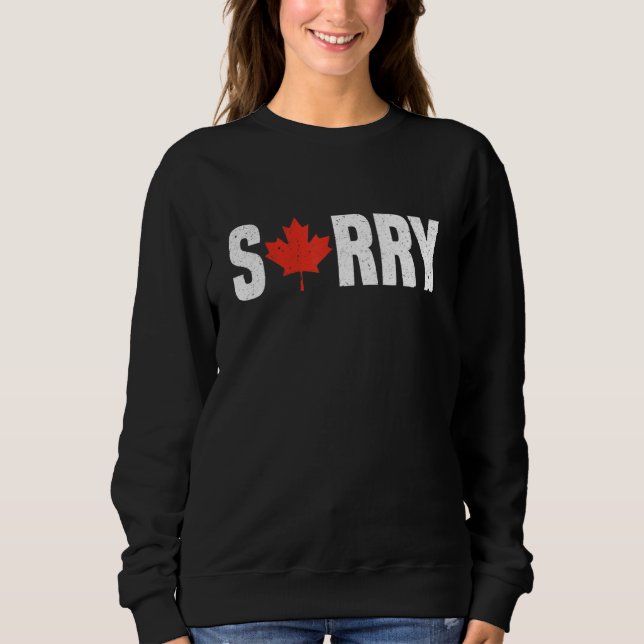 Sweatshirt Sorry Canadian Maple Leaf Canada Polite Culture (Devant)