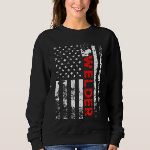 Sweatshirt Souder Vintage USA American Flag Welder