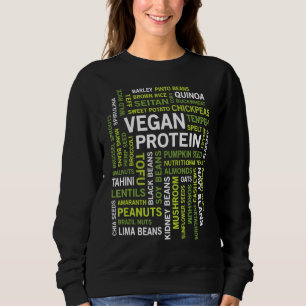 Sweatshirt Sources de protéines végétaliennes Mot Cloud Gym E