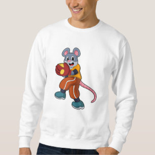 Sweatshirt Souris au baseball avec gant de baseball