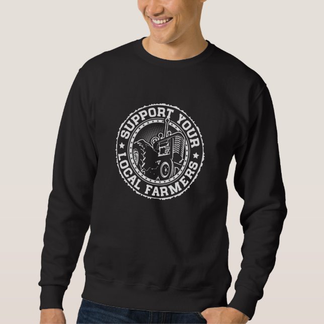 Sweatshirt Soutenez vos agriculteurs locaux (Devant)