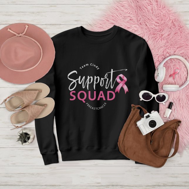 Sweatshirt Soutien Squad Cancer du Sein Ruban rose (Créateur téléchargé)