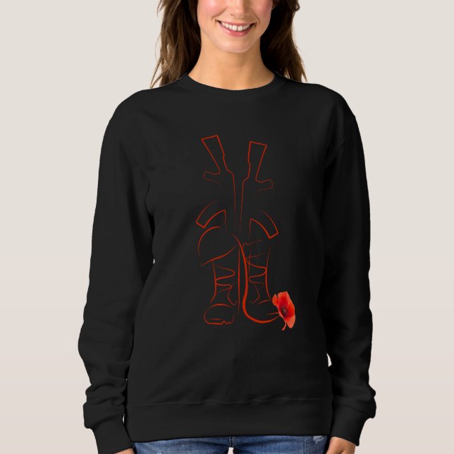 Sweatshirt Souvenir Des Anciens Combattants Militaires Et Rou (Devant)