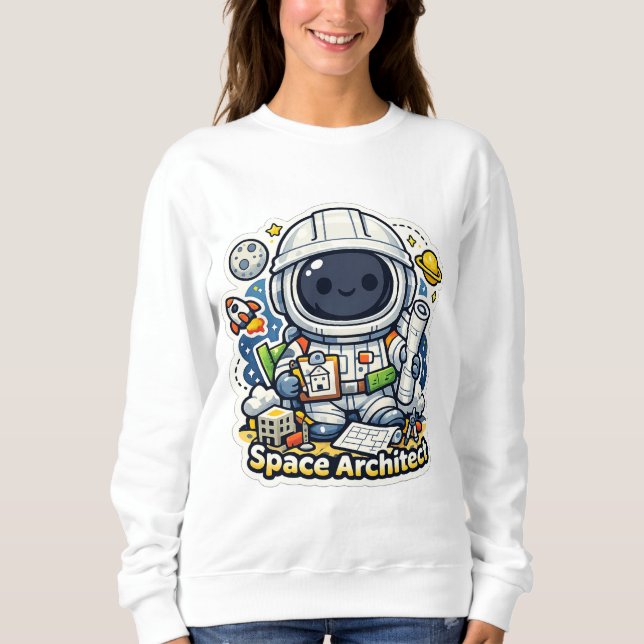Sweatshirt Space Architect – Building the Universe (Devant)
