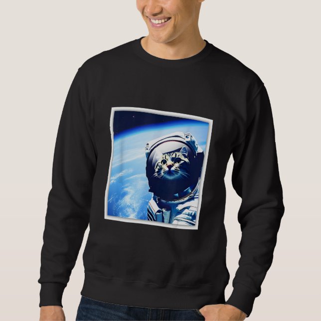 Sweatshirt space astronaut cat (Devant)