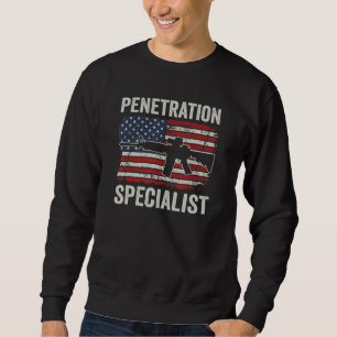 Sweatshirt Spécialiste de la pénétration Drapeau États-Unis