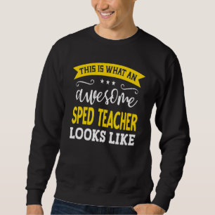 Sweatshirt SPED Professeur Titre du travail Employé Drôle Tra