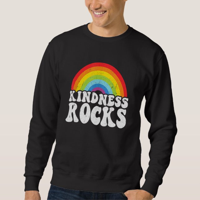 Sweatshirt Sped Teacher Anti Bullying Hippie Rainbow Kindness (Devant)