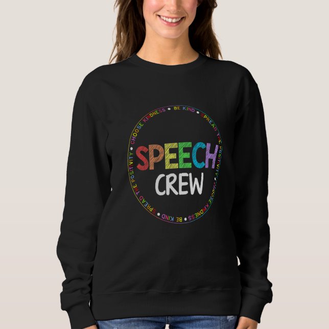 Sweatshirt Speech Language Pathologist Therapy Groovy Speech  (Devant)