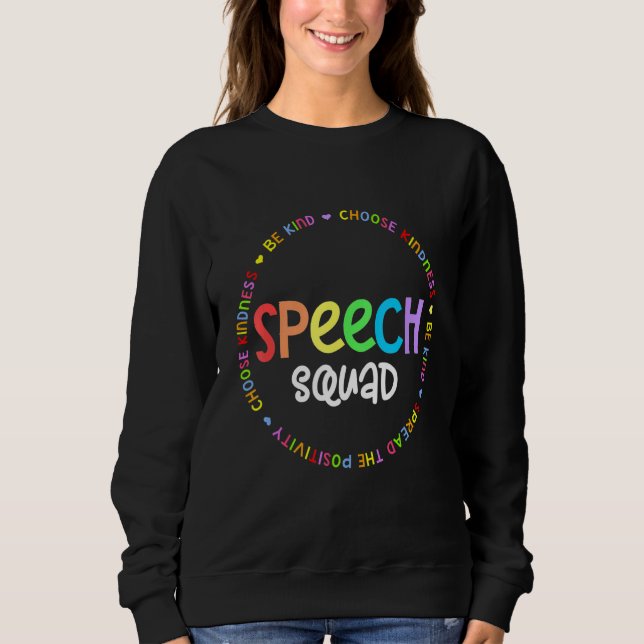 Sweatshirt Speech Language Pathologist Therapy SLP TEAM or Sp (Devant)
