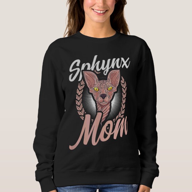 Sweatshirt Sphynx Mom Sphynx Cat (Devant)