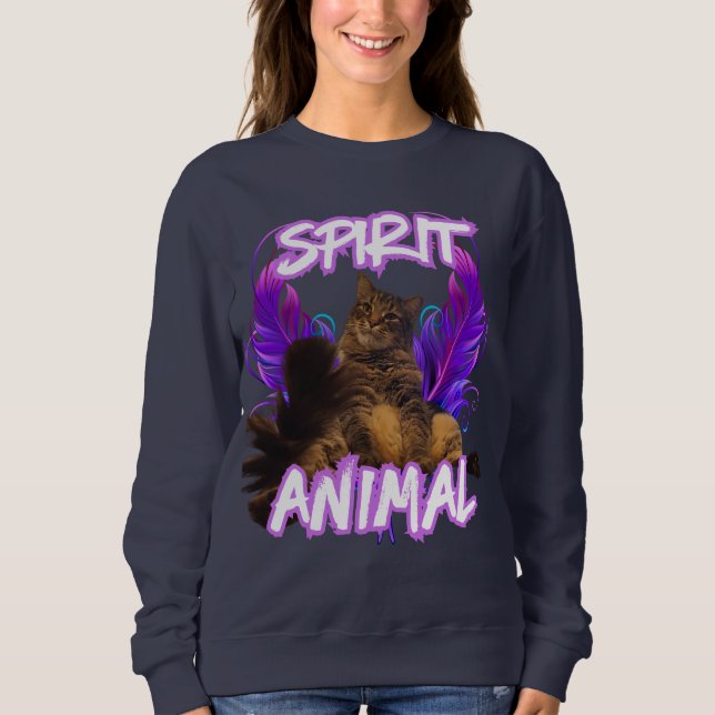 Sweatshirt Spirit Animal, personnalisable (Devant)