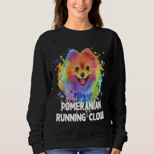 Sweatshirt Spitz Nain Nuage de Course  Chien  Humour Animaux 