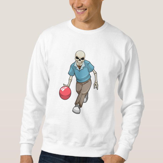 Sweatshirt Squelette au Bowling avec Bowling ball (Devant)