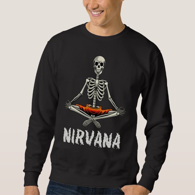 Sweatshirt squelette de nirvana yoga (Devant)