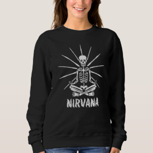 Sweatshirt squelette de yoga nirvana