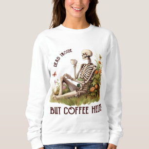 SWEATSHIRT SQUELETTE D'HALLOWEEN AVEC CAFÉ