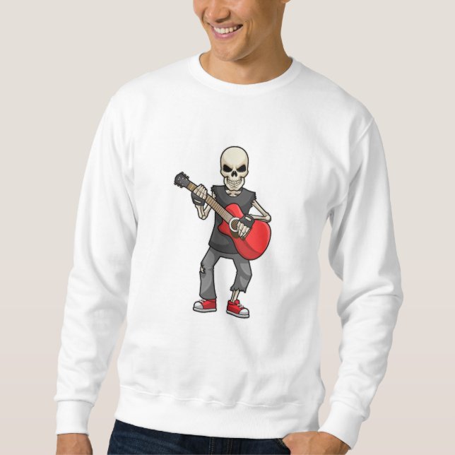 Sweatshirt Squelette en musique avec guitare (Devant)