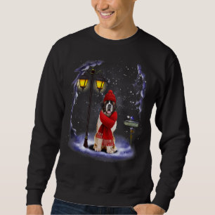 Sweatshirt St Bernard Père Noël Neige Noël Lumière Pajam d'hi