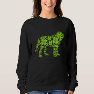 Sweatshirt St Patrick Retro Leprechaun Bernard Dog Shamrock