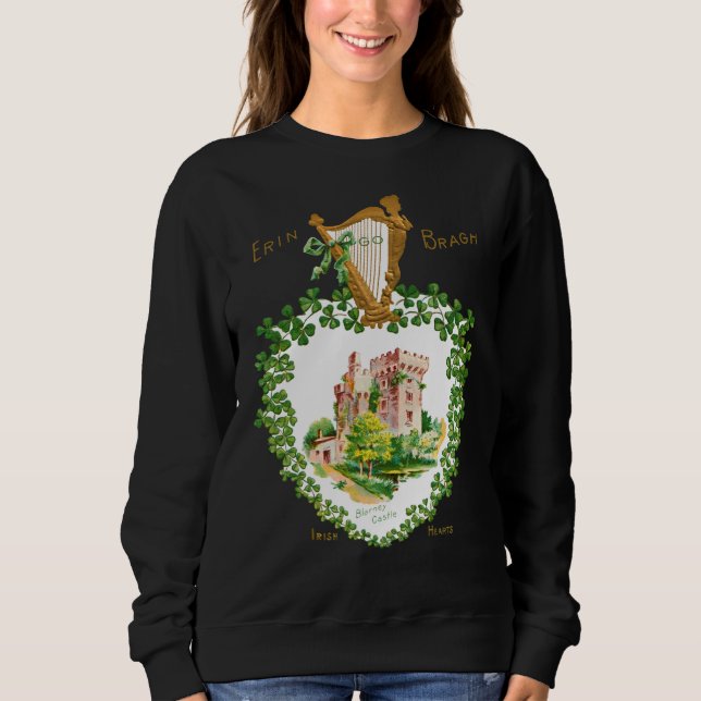Sweatshirt St Patrick's Blarney Castle Irlande Erin Go Bragh (Devant)