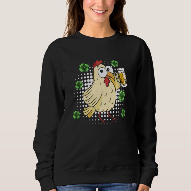 Sweatshirt St Patrick's Day Chicken  1 (Devant)