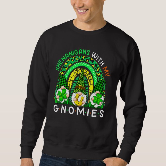 Sweatshirt St Patricks Day Gnome Let Shenanigans Begin Shamro (Devant)