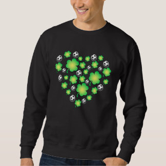Sweatshirt St Patricks day Heart made of c and soccer balls