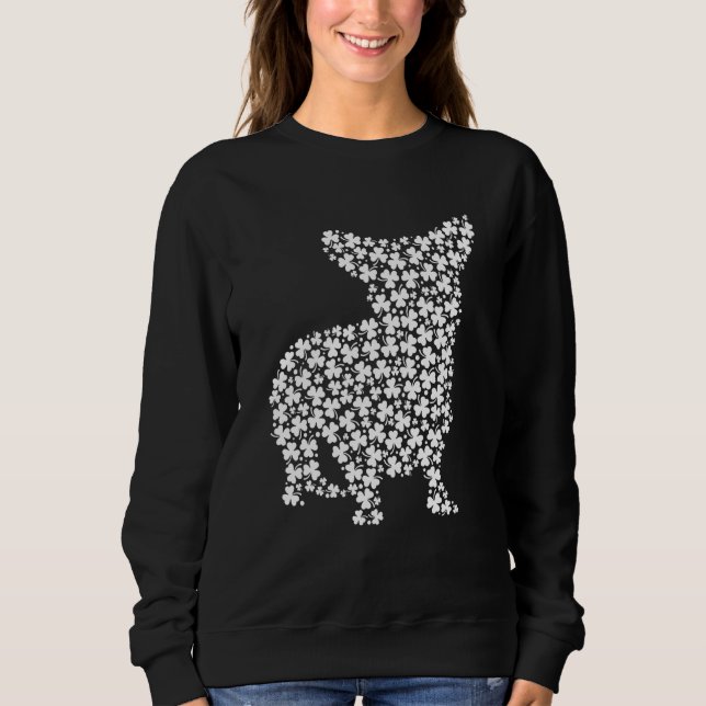 Sweatshirt St Patricks Day Ireland Irish Corgi Dog  1 (Devant)