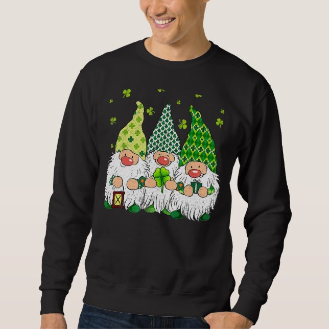 Sweatshirt St Patricks Day Irish Gnomes Leprechauns Funky St  (Devant)