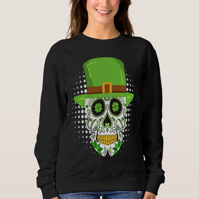 Sweatshirt St Patrick's Day Irish skeleton leprechaun (Devant)