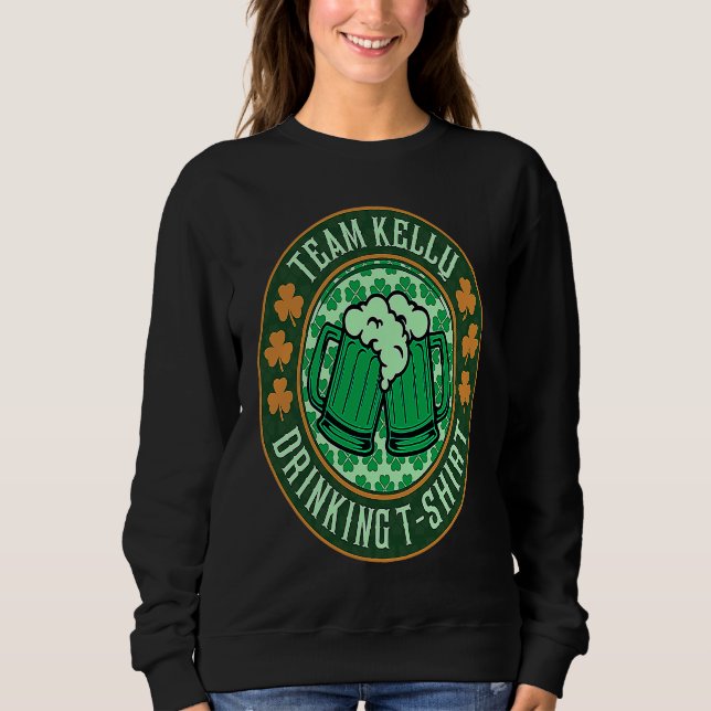 Sweatshirt St Patrick's Day Irish Team Ou2019Brien Drinking B (Devant)