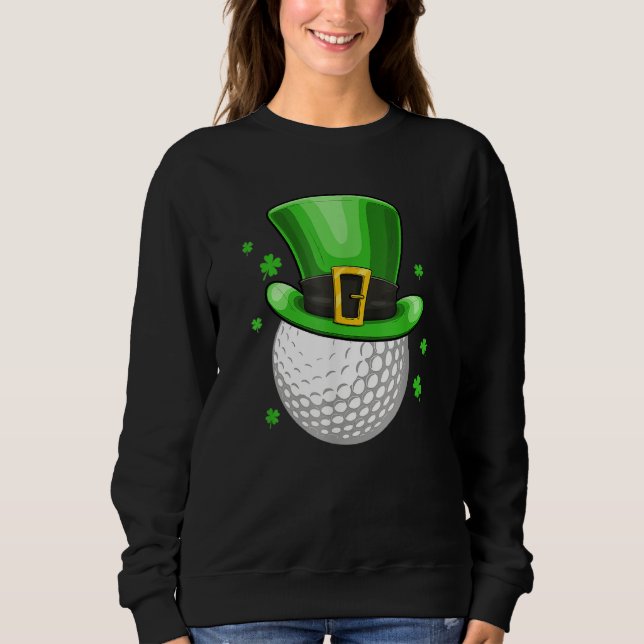 Sweatshirt St Patricks Day Leprechaun Hat Shamrock Irish Golf (Devant)