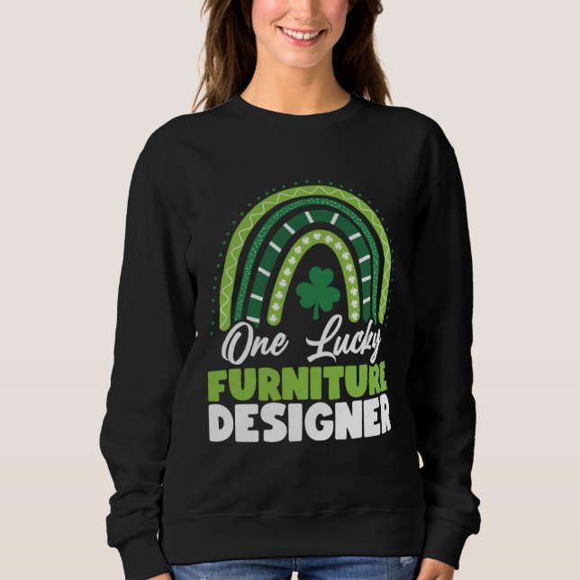 Sweatshirt St Patricks Day One Lucky Furniture Designer (Devant)