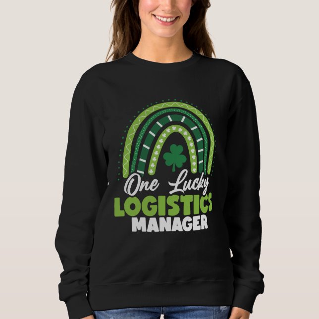 Sweatshirt St Patricks Day One Lucky Logistics Manager (Devant)