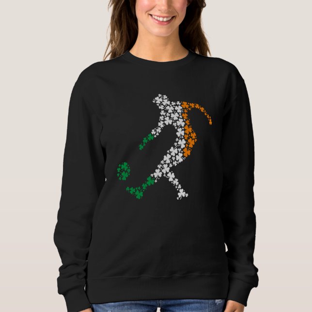 Sweatshirt St Patricks Day Soccer Player Football Irish C (Devant)