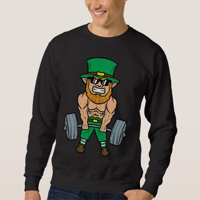 Sweatshirt St Patricks Day Workout Weightlifting Saint Paddys (Devant)