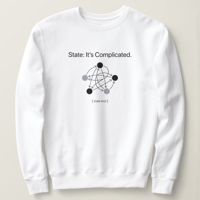 Sweatshirt State Its Complicated Programmer Humor Women's (Design devant)