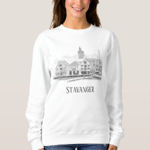 Sweatshirt Stavanger Norvège Beau Streetscape Dessin Swe