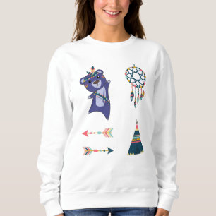 Sweatshirt Sticker indien Ours Set Bear Teepee Dream Catcher