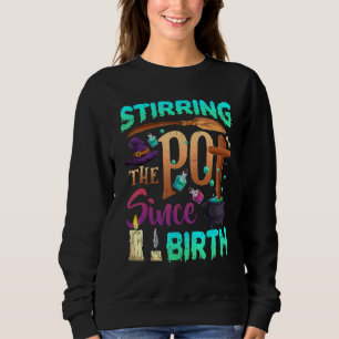 Sweatshirt Stirring Le Pot Depuis La Sorcière D'Halloween Nai