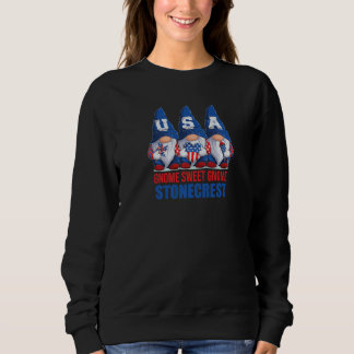 Sweatshirt Stonecrest Georgia Gnome Sweet Gnome American Flag