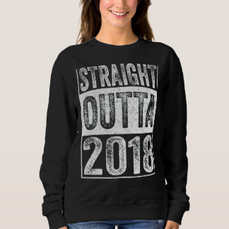 Sweatshirt Straight Outta 2018 4 Ans Vintage 4e Naissance